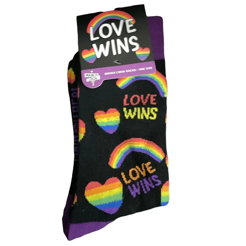 Unisex Pride “ LOVE WINS “ Crew Sock